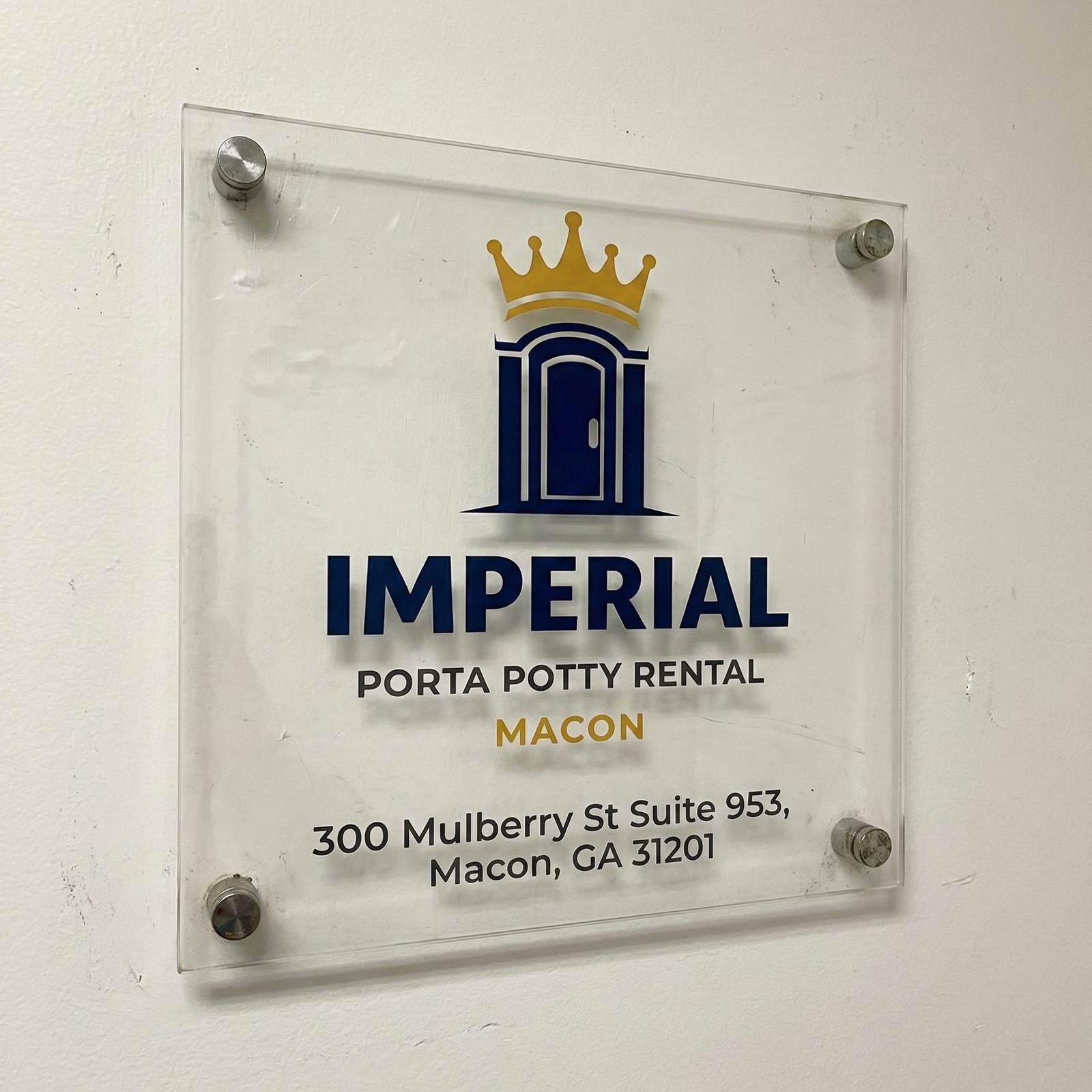 Imperial Porta Potty Rental Macon signage